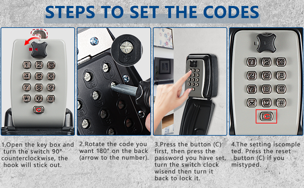 Piclafe Car Window Lock Box for Turo, Portable Lockbox for