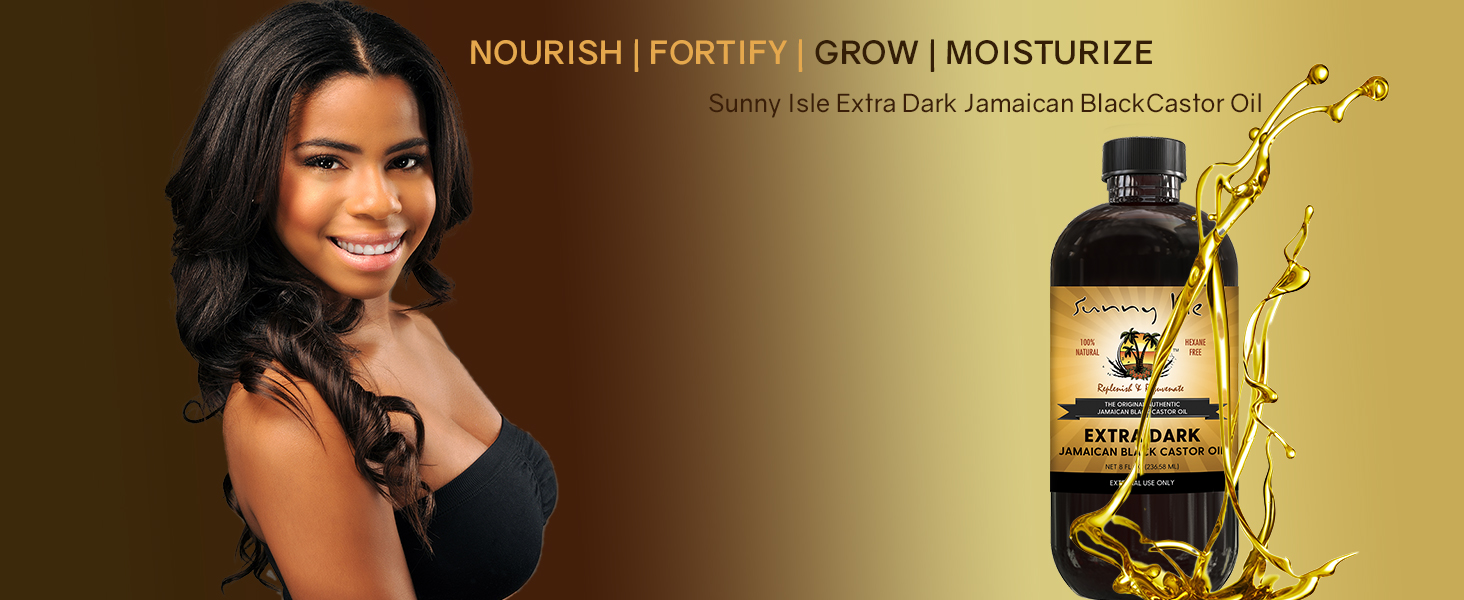 Sunny Isle Extra Dark Jamaican Black Castor Oil 8oz - PET Plastic Bottle