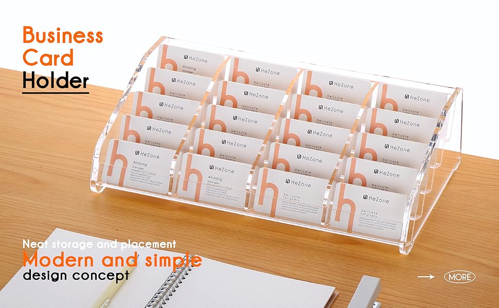 HeZone Business Card Holder Display for Desk Multiple