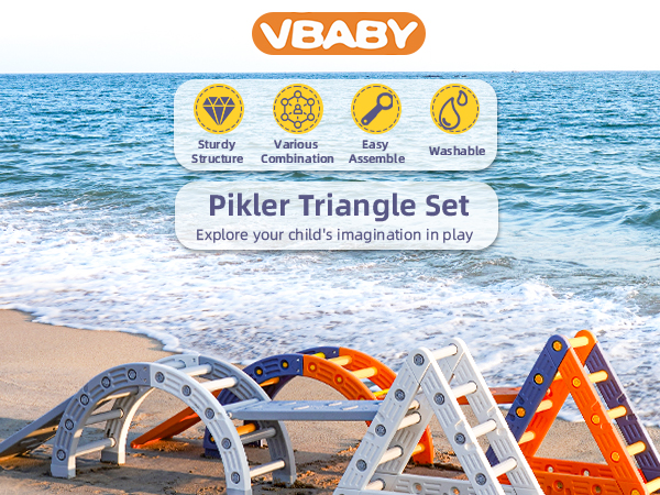 Amazon.com: VBABY Pikler Triangle Set 9 in 1, Toddler