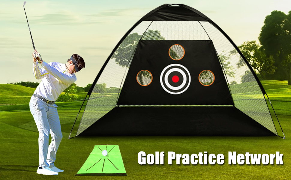Yolove Complete Golf Practice Net 10x7ft Portable Net