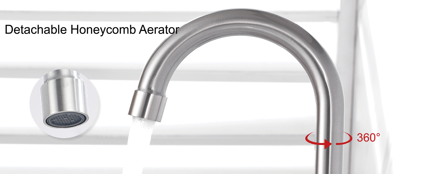 RKF Bathroom Faucets for Sink 3 Hole Brushed Nickel 8 inch Widespread