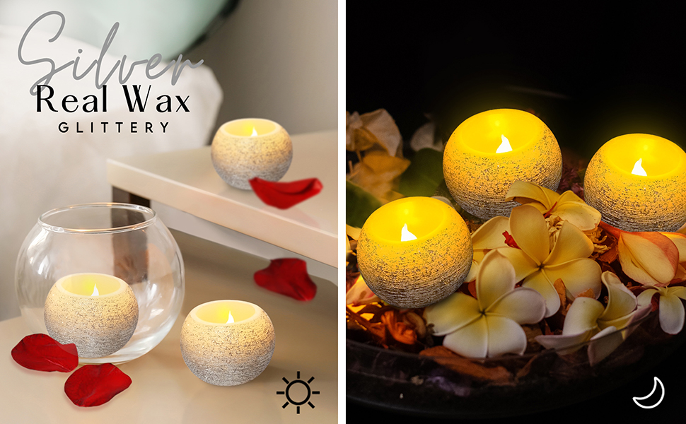 silver candles electric candles led candles flickering battery operated candles