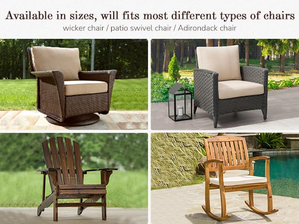 Available in sizes, will fits most different types of chairs