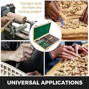 VEVOR Ensembles De Ciseaux à Bois Tour à Bois à Table De Travail 8pcs Rouge Pour Les Laboratoires 16 Ensembles de ciseaux à bois Tour à bois à table