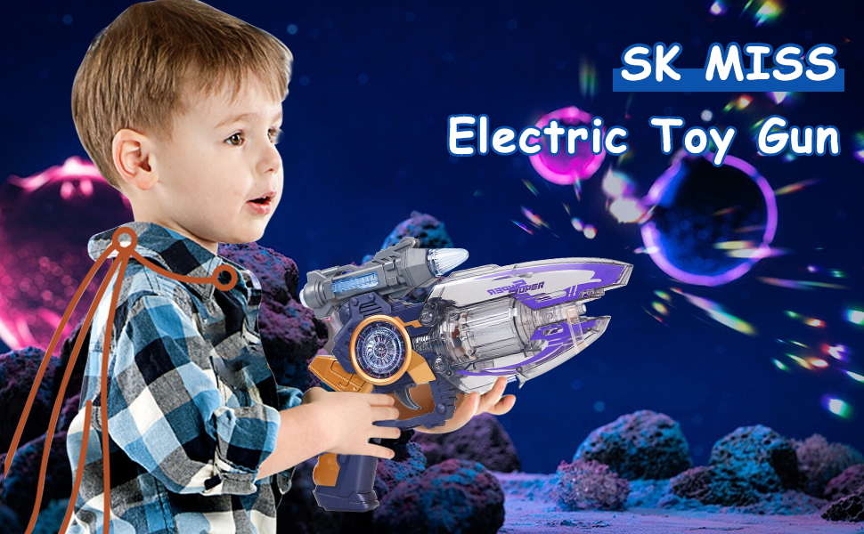 SK MISS Electric Toy Guns for Boys, Fidget Toy Space Guns with Flashing
