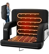 25" Heated Stadium Seats for Bleachers with Back Support, Portable Heated Bleacher Shairs with Ba...