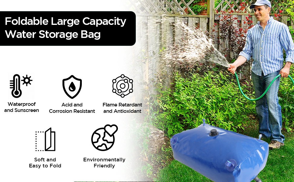 142Gal/540L Water Storage Bladder,Collapsible Portable