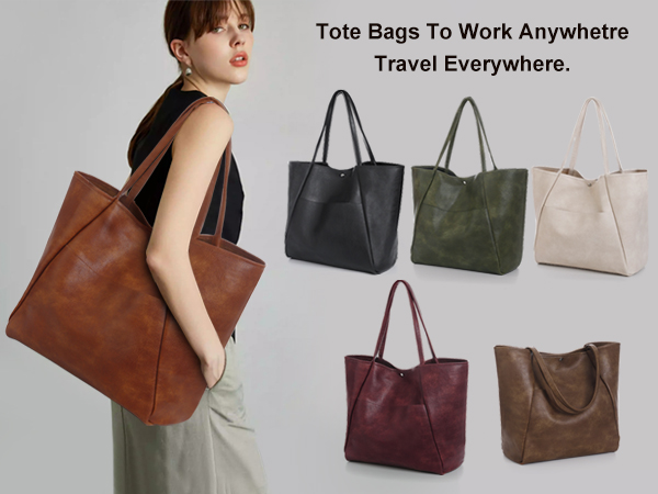 Amazon.com: Black Tote Bag for Women Work 25L Large Travel