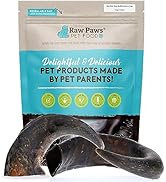 Raw Paws Water Buffalo Horns for Dogs, Large 2-ct - Packed in USA - Cape Buffalo Horn for Medium ...
