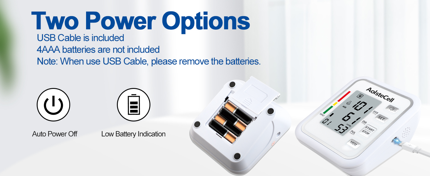 Blood Pressure Monitor with 2 power modes