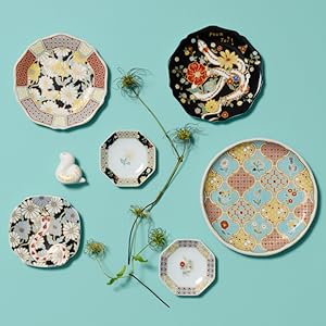 青地の花柄大アフタヌーンティー 九谷焼 ナタリーレテさん 大皿 正月 青地の花柄大アフタヌーンティー 九谷焼 ナタリーレテさん 大皿 正月