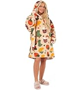 OHS Autumn Blanket Hoodie Halloween, Sherpa Fleece Winter Christmas Snuggle Hoodie Warm Soft Fluf...