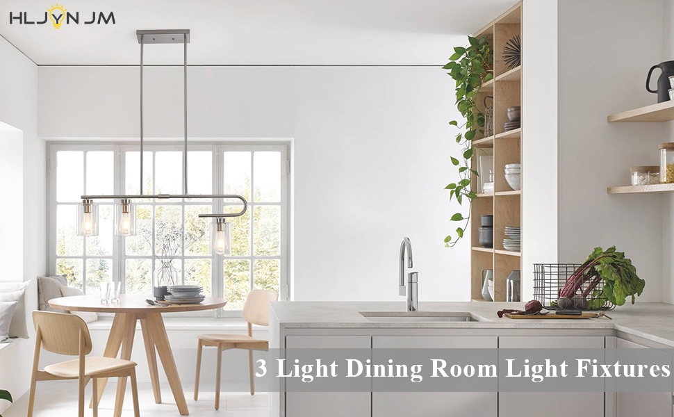 Kitchen Island Lighting, Brushed Nickel Dining Room Light Fixture