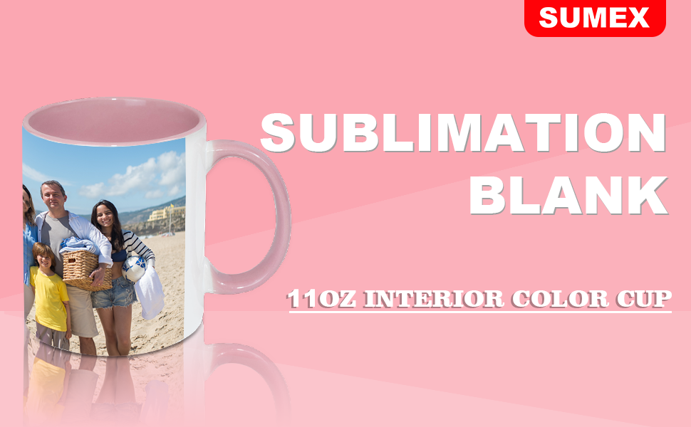 Sumex 11oz Set of 12 Sublimation Blanks Ceramic Coffee Mugs