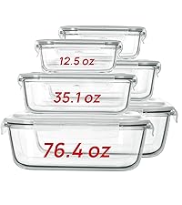 Amazon.com: Vtopmart 2.26L/76oz Extra Large Glass Food