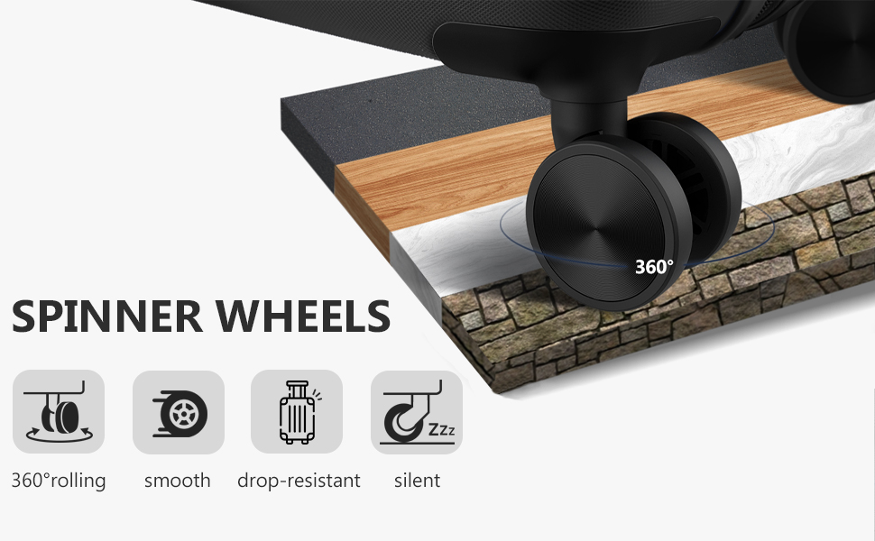 GGEROU Hardside Luggage with Spinner Wheels,Hard Shell Luggage Set of 3