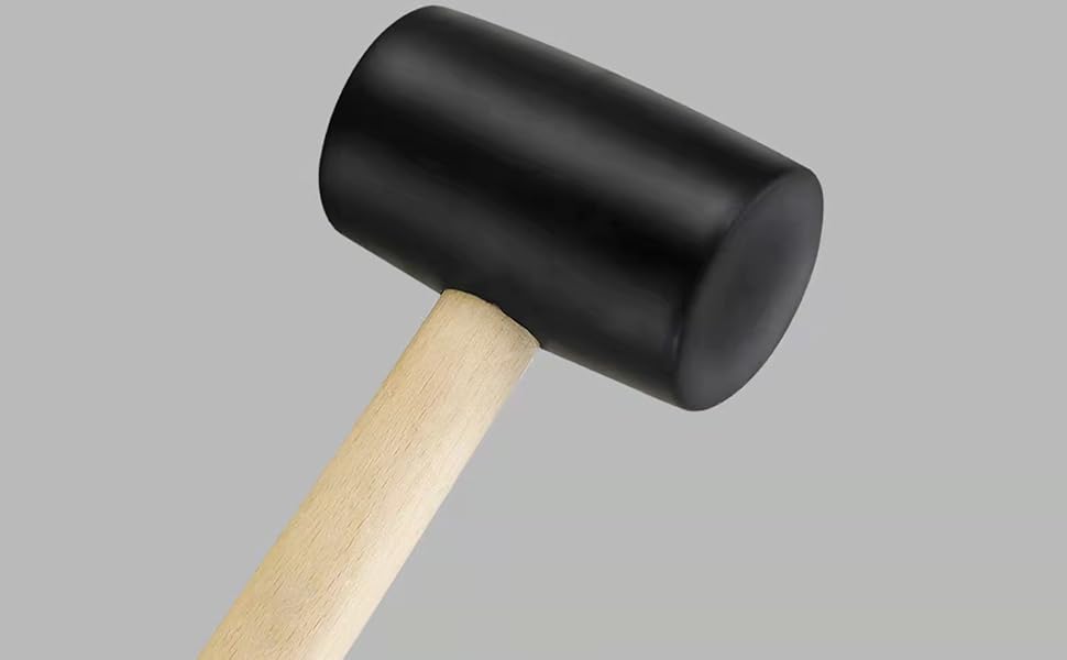 ゴムハンマー・黒    ゴムハンマー 木柄