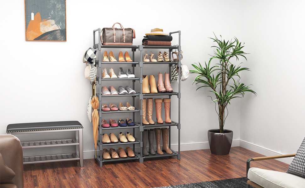 tall shoe rack for closet