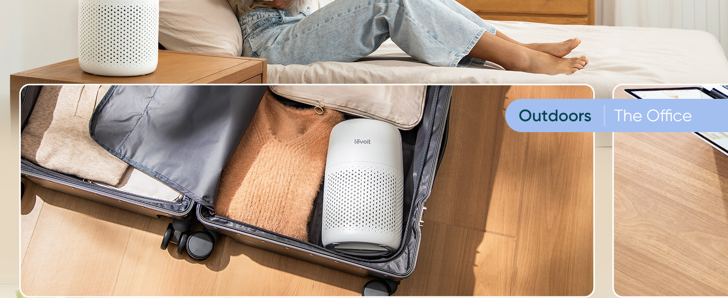 LEVOIT Core Mini-P side and top views