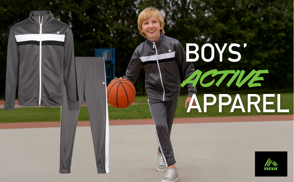 Amazon.com: RBX Boys Tracksuit Set - 2 Piece Zip Up Tricot