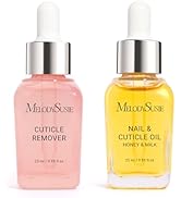 MelodySusie 25ML Cuticle Care Kit - Cuticle Oil and Cuticle Remover, Cuticle Nourishes and Soften...