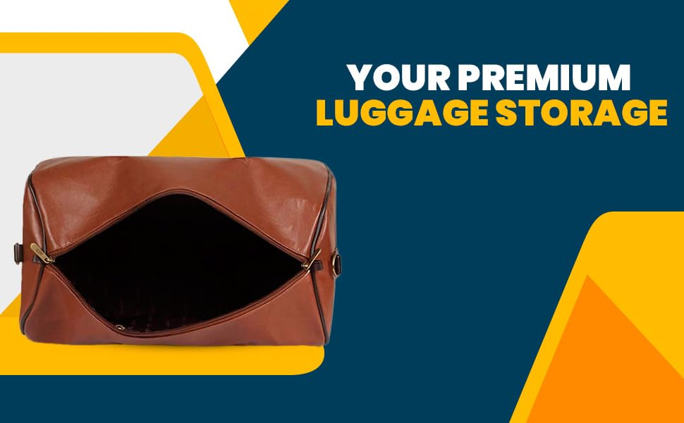 The Clownfish Browny 36 liters Faux Leather Travel Duffle Bag Men