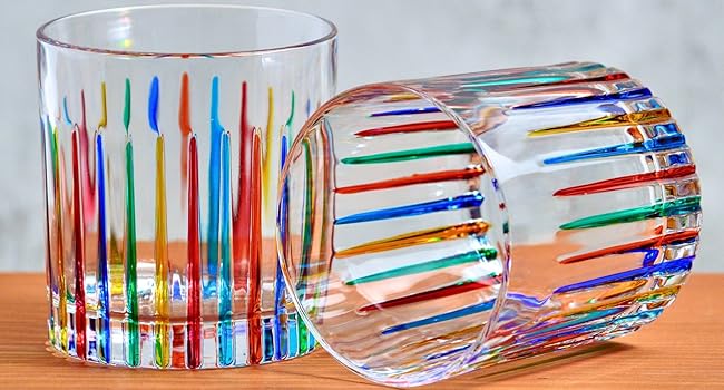 hand blown italian crystal whiskey glasses, cocktail glasses, and bourbon gifts for men