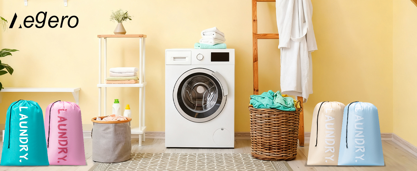 Dirty Clothes Organizer with Drawstring,Heavy Duty Travel Laundry Bags