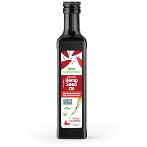 Planet superfood hemp seed oil chilli flavor display