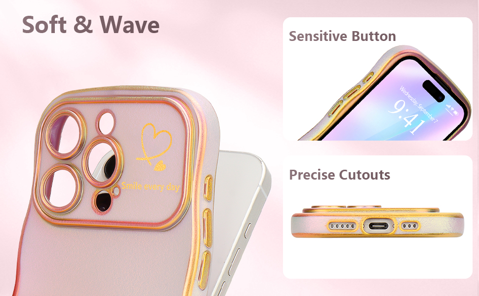 LCHULLE for iPhone 16 Pro Max Case for Women Girls, Cute