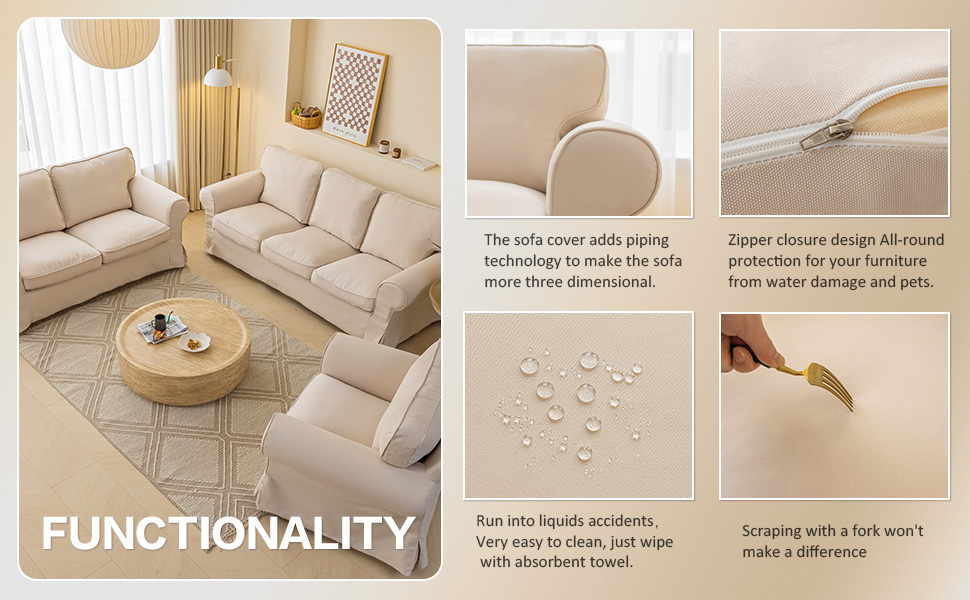 JADE POKE Waterproof Ektorp Loveseat Cover is Custom Made