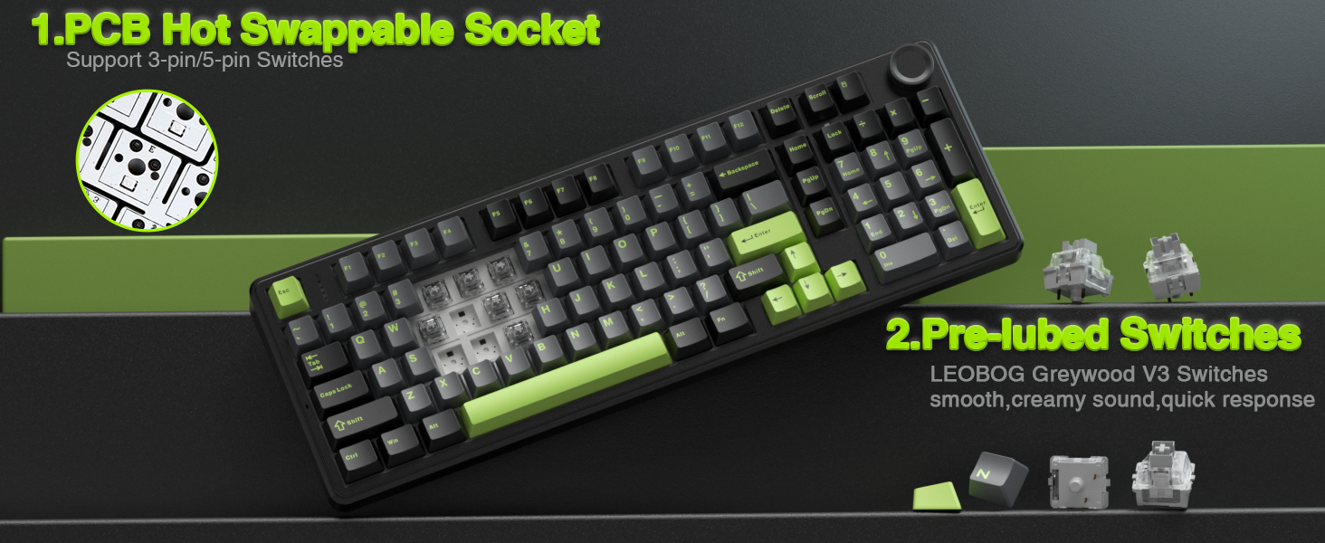 wireless mechanical keyboard creamy sound mechanical keyboard with numpad gaming keyboard AULA