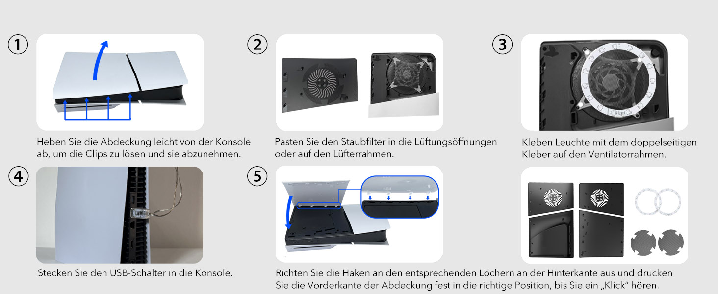 DE cover plate for p5 slim disc edition