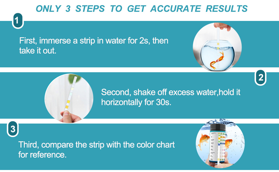 GAOQSEMG 9 in 1 Aquarium Test Strips,100 Strips Fish Tank