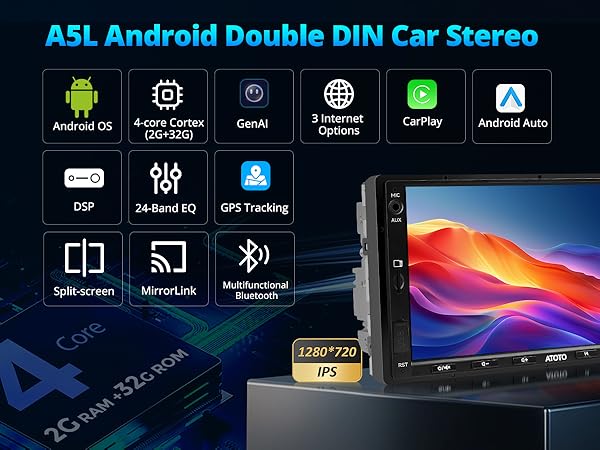 新品）ATOTOEXCELカーステレオ A5L (A5LG2B7T-S04) Amazon.com: ATOTOEXCEL A5L 10.1 inch Android Double DIN Car