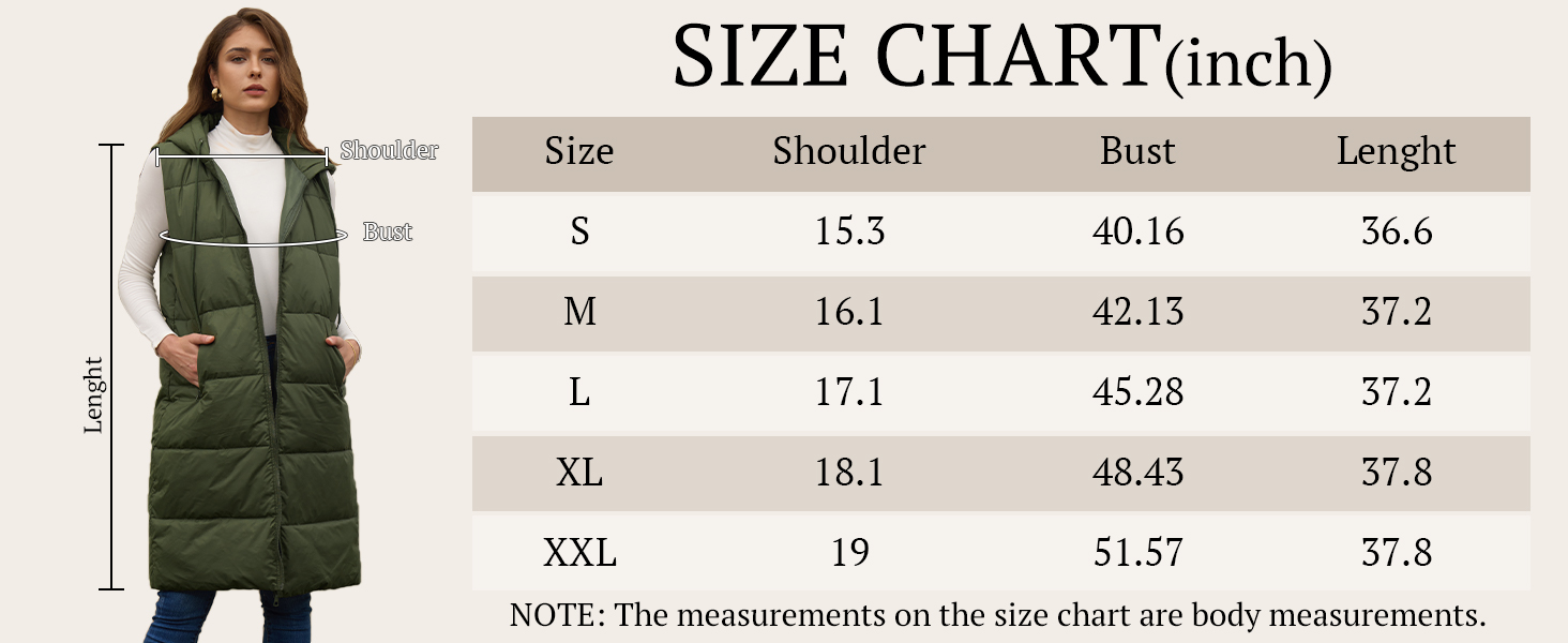 sleeveless long puffer vest women