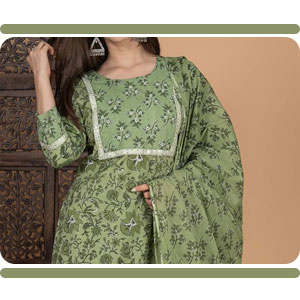 SPN-JGSP Kurta With Palazzo & Dupatta Set