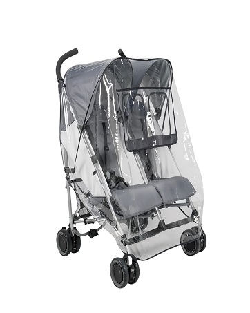 double stroller rain cover side by side