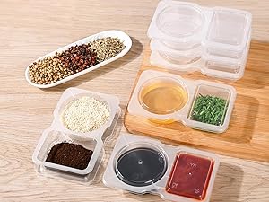 Double Compartment Plastic Container
