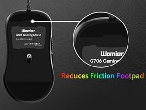 Wired Gaming Mouse,Black RGB Mouse,Computer Mouse Topographic