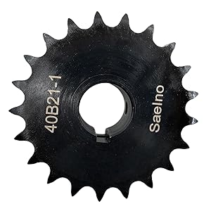 Saelno #40 Roller Chain Sprocket Type B 1 inch Bore 21 Tooth