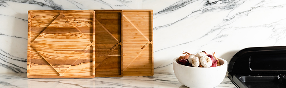 Mawazo Large Wooden Chopping Board