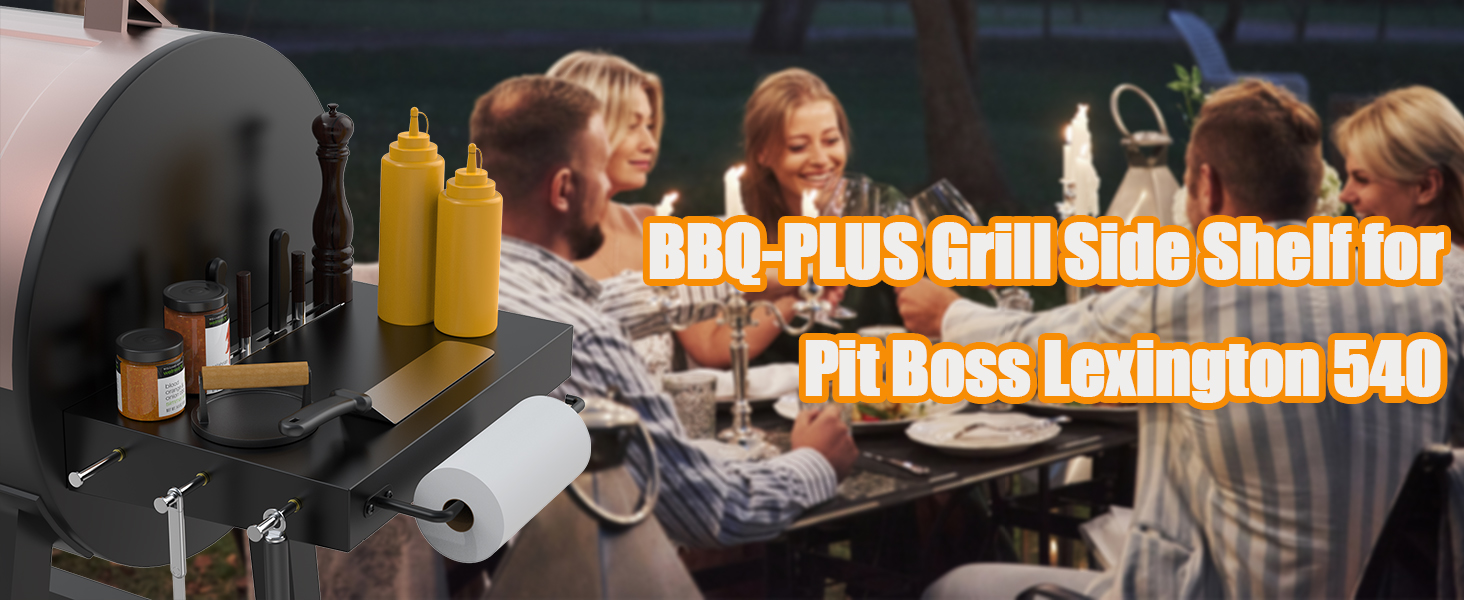 BBQPLUS Grill Side Shelf for Pit Boss Lexington 540,71505