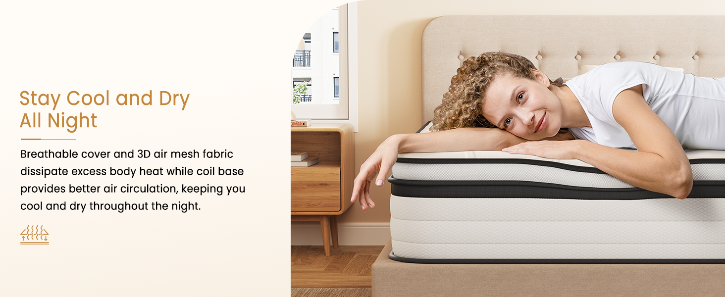 TeQsli Small Double Mattress 4FT, 10.6 Inch Gel Memory Foam Pocket Sprung Orthopedic Mattress