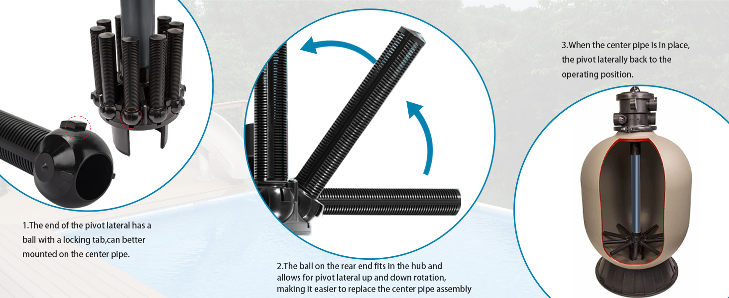SX180DA Pool Filter Parts Lateral Assembly Compatible with Hayward Pro