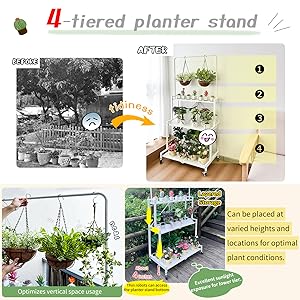 4 tier plant stand