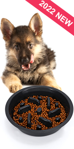 Slow Puzzle Dog Food Bowl For Raised Feeder