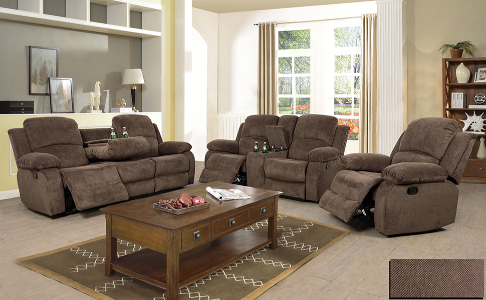 Amazon.com: A Ainehome 3 Piece Set Corduroy Recliner Sofa