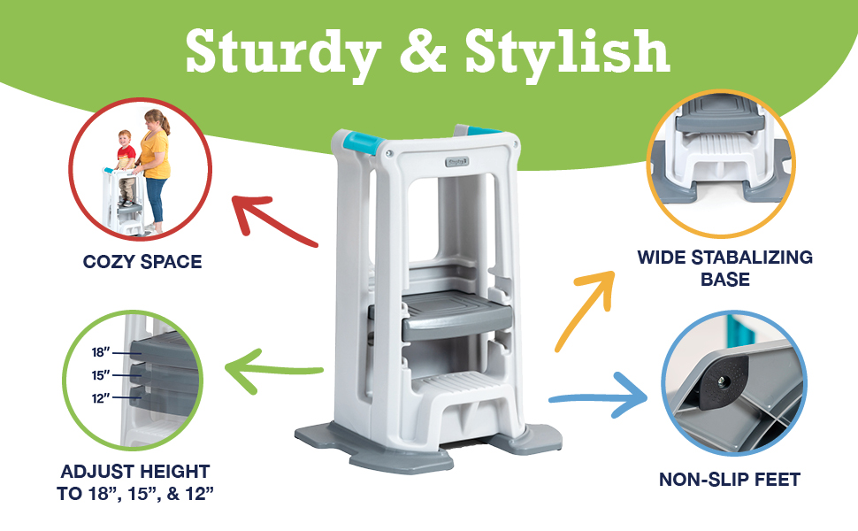 Simplay3 Toddler Tower Montessori Standing Kitchen Step